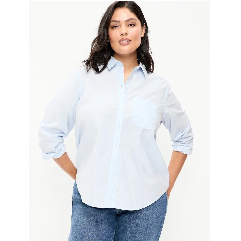 Old Navy Classic Button-Down Shirt XL Tall Light Blue Long Sleeve NWT - Picture 1 of 1